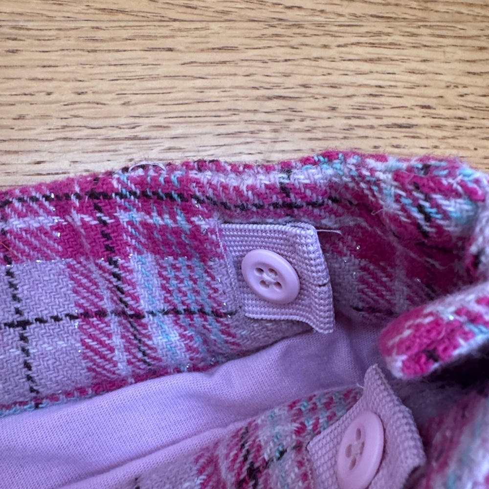 GAP Pink Plaid Kids Skort - Picture 3 of 5